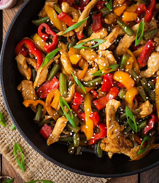 Wok de Verdura y Pollo